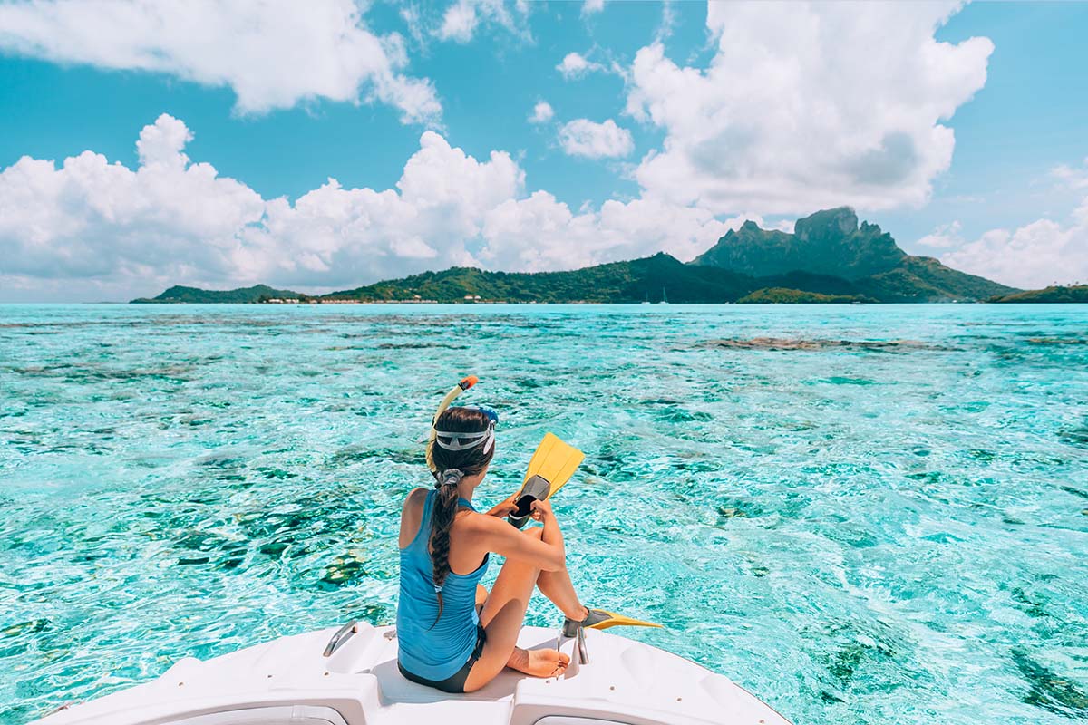 The most beautiful lagoon in the world in Bora Bora