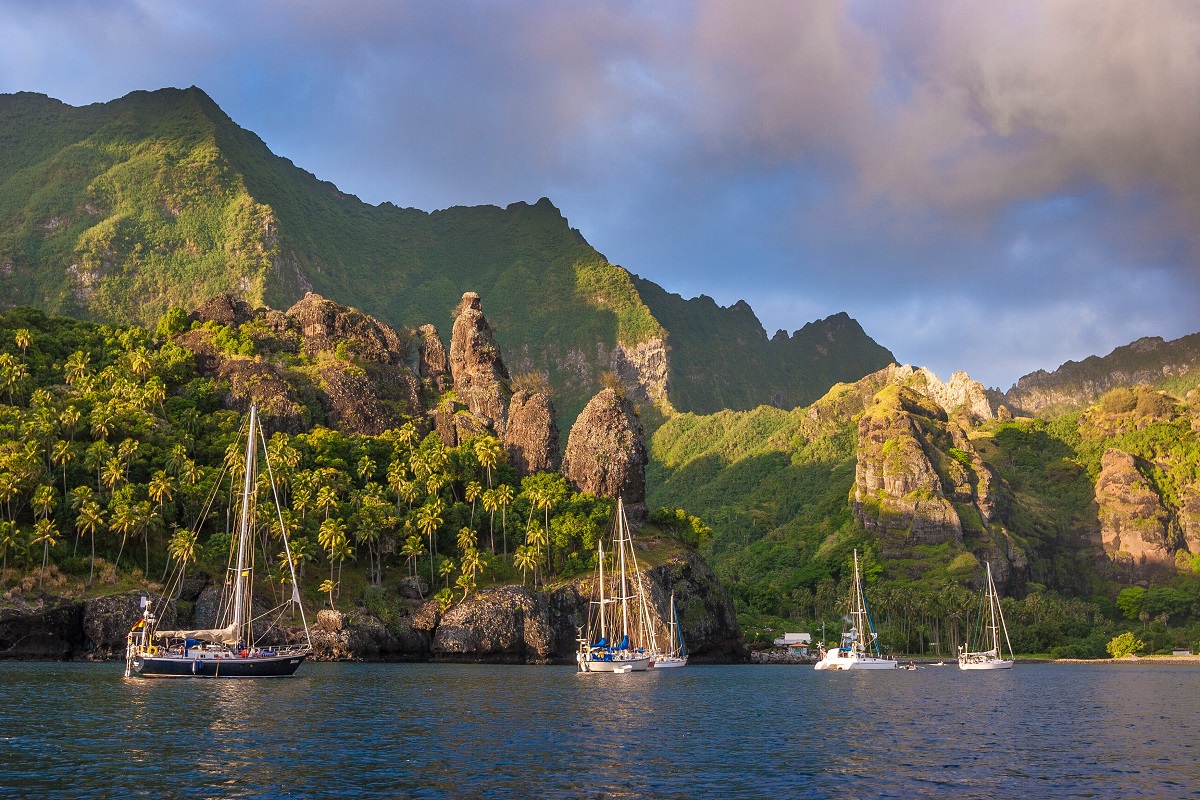 Bay of Virgins in Fatu Hiva, Marquesas Islands