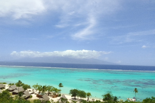 View on the lagoon in Moorea