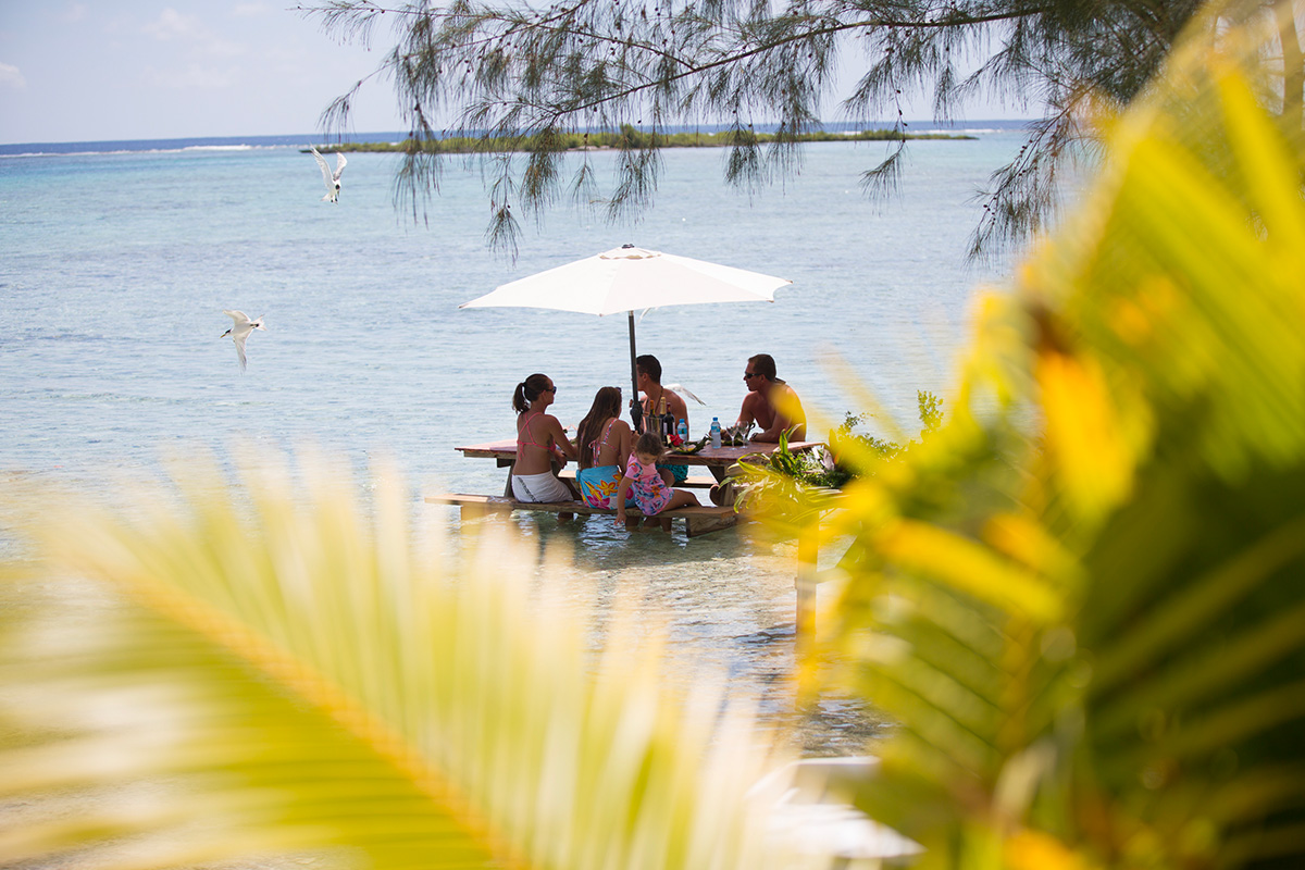 Repas pendant le tour du lagon de Bora Bora
