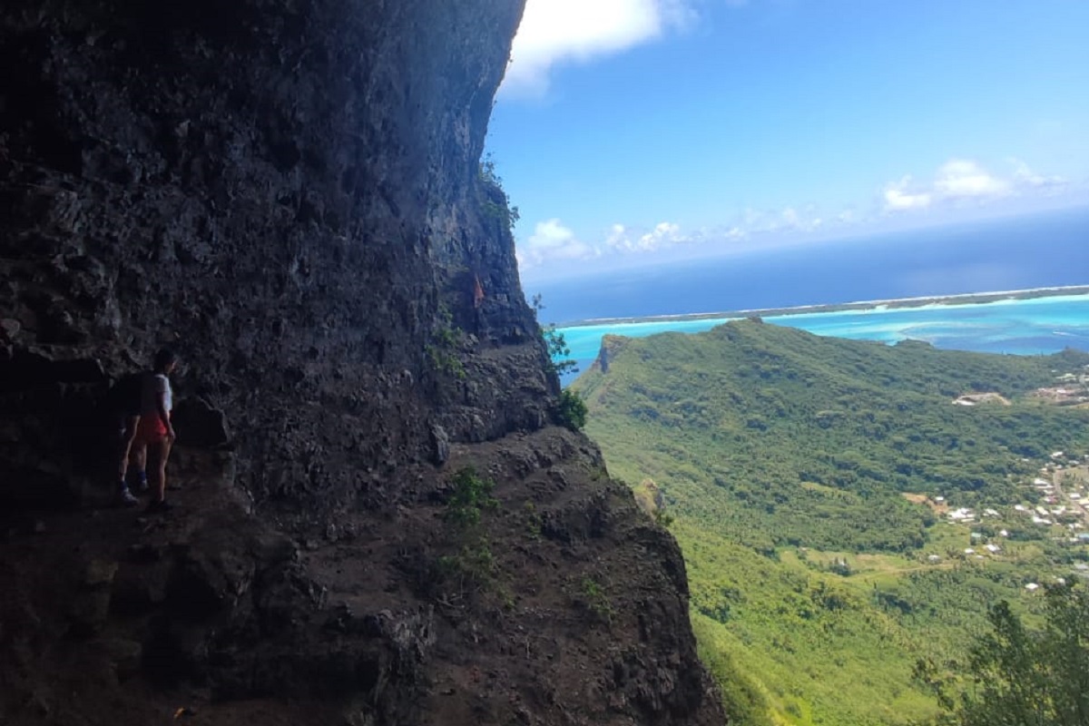 Panorama depuis la grotte d'Anau, Bora Bora