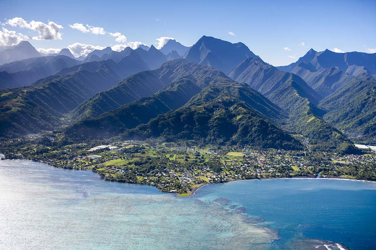 Papeete, die Hauptstadt von Französisch-Polynesien, in Tahiti