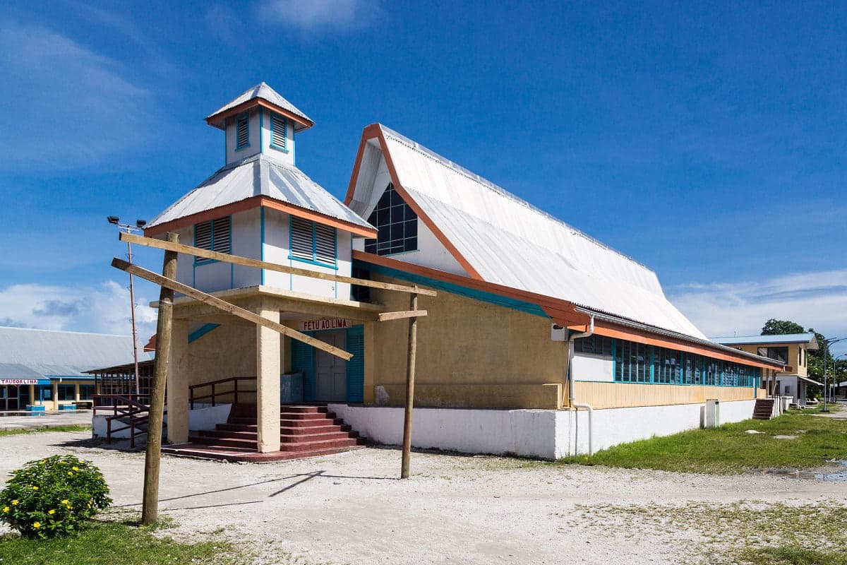 Gotteshaus auf den Tuvalu-Inseln