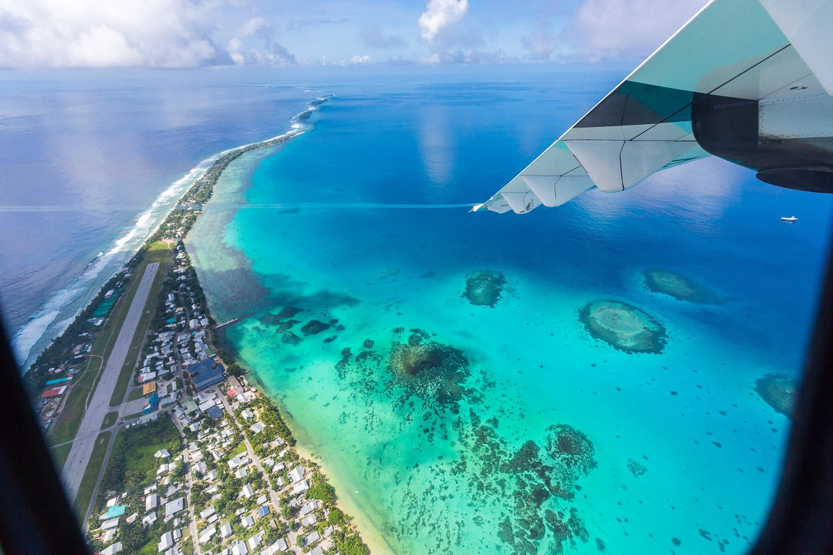 Luftaufnahme der Tuvalu-Inseln