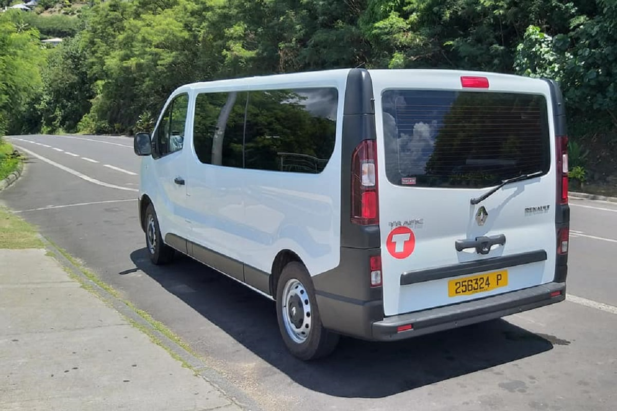 Mini-van for the half-day tour in Moorea